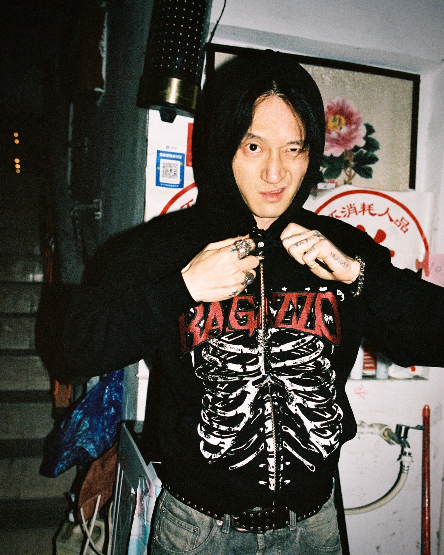HELL ON STRADA HOODED ZIP UP
